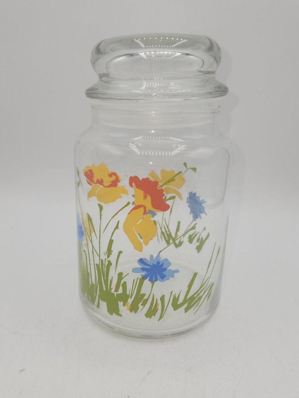 Vintage Anchor Hocking Lidded Apothecary Jar 8.5" Tall